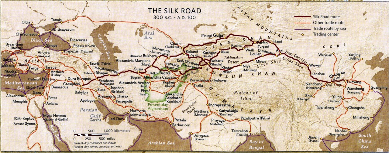map-of-silk-road